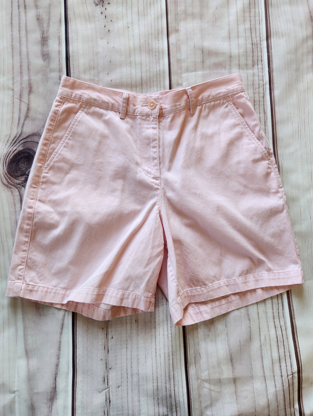 Lauren Ralph Lauren High Waisted Light Pink Cotton Shorts | Women's Size 6
